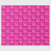 Cute Pink Grad Owl Pattern Cadeaupapier (Vlak)