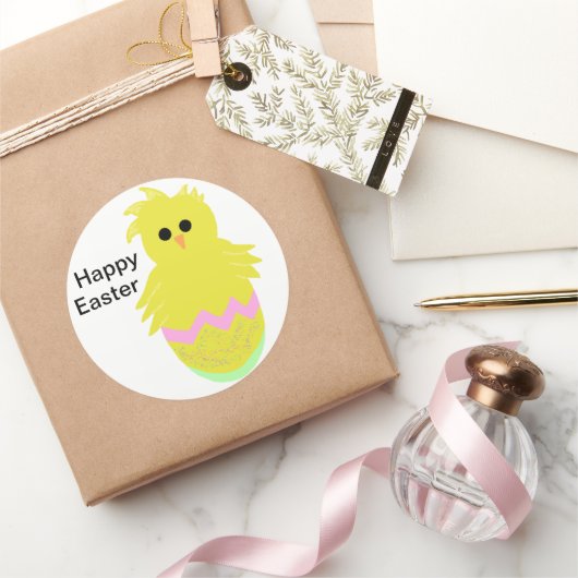 Cute Pink Green Chick Easter Stickers (Geschenken)