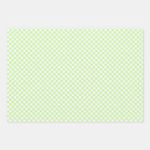 Cute Pink, Green & Lavender Pastel Gingham Pattern Inpakpapier Vel (Voorkant 2)