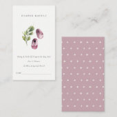 Cute Pink Green Leafy Diaper Baby shower Raffle Informatiekaartje (Voorkant / Achterkant)