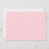 Cute Pink Grey Animals Baby shower Invitation Girl Kaart (Achterkant)