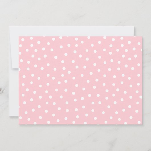 Cute Pink Grey Animals Baby shower Invitation Girl Kaart (Achterkant)