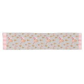 Cute Pink Grey Gingerbrood Snoep Table Runner Korte Tafelloper (Horizontaal)