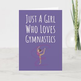 Cute Pink Gymnastics Cards For Baby Girls Kids  Kaart