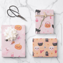 Cute Pink Halloween Birthday Party