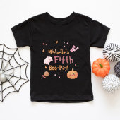 Cute Pink Halloween Birthday Party T-shirt