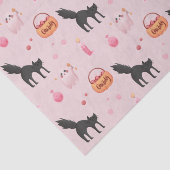 Cute Pink Halloween Birthday Party Tissuepapier (Detail)