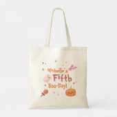 Cute Pink Halloween Birthday Party Tote Bag (Achterkant)