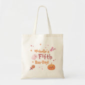 Cute Pink Halloween Birthday Party Tote Bag (Voorkant)