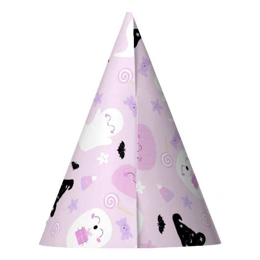 Cute Pink Halloween Feesthoedjes (Achterkant)