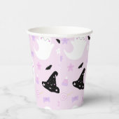 Cute Pink Halloween Papieren Bekers (Rechts)