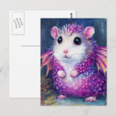 Cute Pink Hamster Dragon Briefkaart (Voorkant / Achterkant)