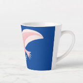Cute pink happy axolotl latte mok (Rechts)