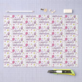 Cute Pink Happy Birthday Cupcakes, sterren en hart Tissuepapier (Craft)