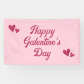 Cute Pink Happy Galentines Day Party Spandoek (Horizontaal)