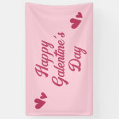 Cute Pink Happy Galentines Day Party Spandoek (Verticaal)