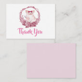 Cute Pink Hartelijk dank Notitiekaartje (Voorkant / Achterkant)