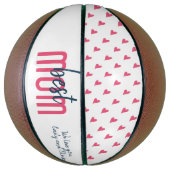 Cute Pink Heart Best Mam Moeder Day Basketbal (Verticaal)