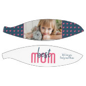 Cute Pink Heart Best Mama Photo Moeder Day Basketbal (Panelen)