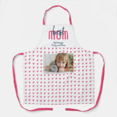 Cute Pink Heart Best Mama Photo Moeder Day Schort (Voorkant)