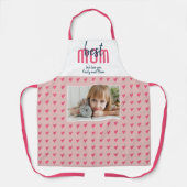 Cute Pink Heart Best Mama Photo Moeder Day Schort (Voorkant)