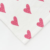 Cute Pink Heart Beste mama 2 Fotomoederdag Fleece Deken (Hoek)
