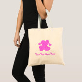 Cute Pink Heart Canvas Bag - Gepersonaliseerd Tote Bag (Voorkant (product))
