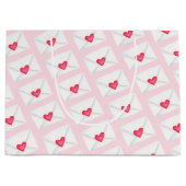 Cute Pink Heart Envelopes Valentijnsdag Groot Cadeauzakje (Voorkant)