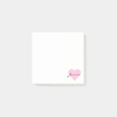 Cute Pink Heart, gepersonaliseerd Post-it® Notes (Voorkant)