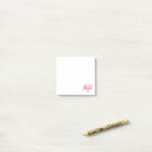 Cute Pink Heart, gepersonaliseerd Post-it® Notes (Op bureau)