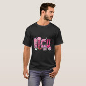 Cute Pink Heart Leopard Happy Valentines Day NICU T-shirt (Voorkant volledig)