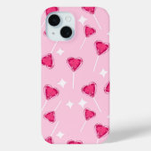 Cute Pink Heart Lollipop Seamless Pattern Case-Mate iPhone Case (Achterkant)