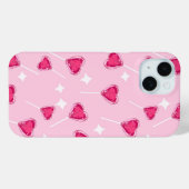 Cute Pink Heart Lollipop Seamless Pattern Case-Mate iPhone Case (Achterkant (horizontaal))
