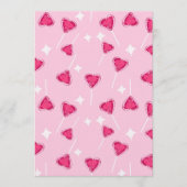 Cute Pink Heart Lollipop Seamless Pattern Kaart (Voorkant)