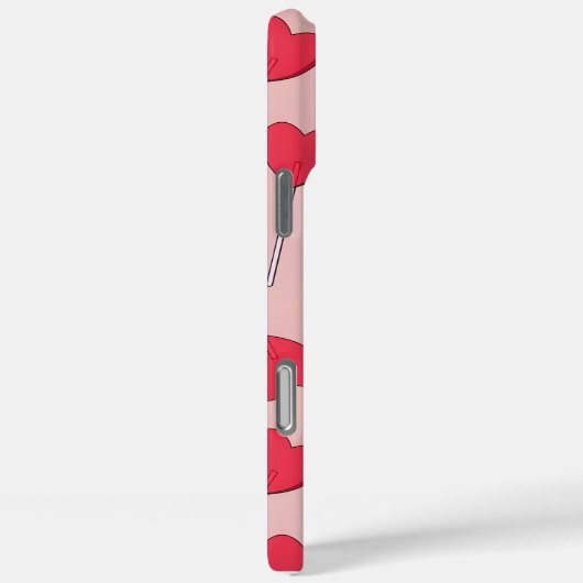 Cute Pink Heart Lollipops Seamless Pattern Case-Mate iPhone Case (Achterkant / Rechts)