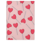 Cute Pink Heart Lollipops Seamless Pattern Klembord (Achterkant)