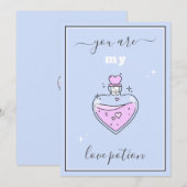 Cute Pink Heart Love Potion Valentijnsdag Girly Feestdagenkaart (Voorkant / Achterkant)