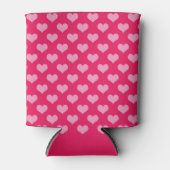 Cute Pink Heart Patroon Blikjeskoeler (Voorkant)