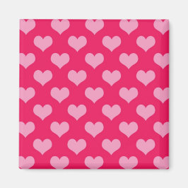 Cute Pink Heart Patroon Magneet