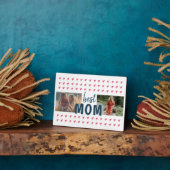 Cute Pink Heart Pattern Best Ma 2 Foto Fotoplaat (Zijkant)