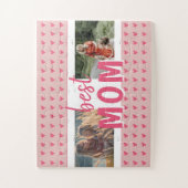 Cute Pink Heart Pattern Best Ma 2 Foto Legpuzzel (Verticaal)