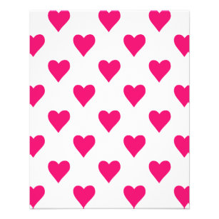 Cute Pink Heart Pattern Love Flyer