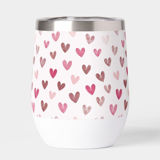 Cute Pink Heart Pattern – Romantic &Stylish Design (Achterkant)