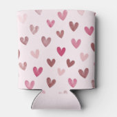 Cute Pink Heart Pattern – Romantic &Stylish Design Blikjeskoeler (Achterkant)