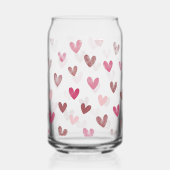 Cute Pink Heart Pattern – Romantic &Stylish Design Blikvorm Glas (Voorkant)