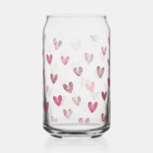 Cute Pink Heart Pattern – Romantic &Stylish Design Blikvorm Glas (Rechts)