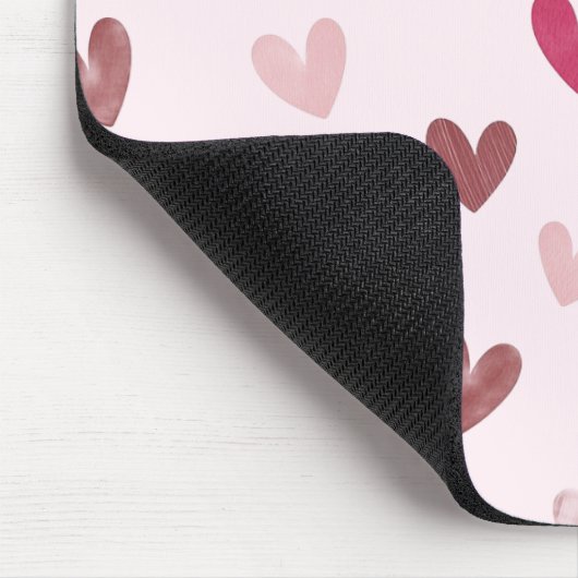 Cute Pink Heart Pattern – Romantic &Stylish Design Muismat (Hoek)