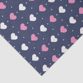 Cute Pink Heart Pattern Sweet Love Valentijnsdag Tissuepapier (Detail)