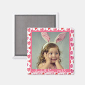 Cute Pink Heart Pattern Valentijnsdag Foto Magneet (Voorkant / Achterkant)