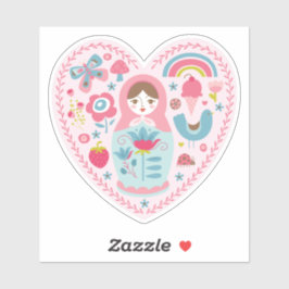 Cute Pink Heart Sticker